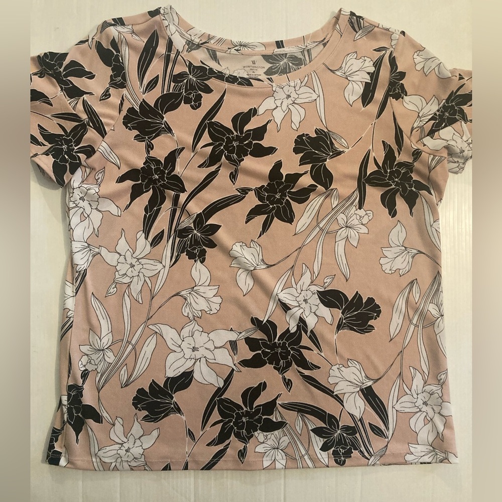 Worthington floral blouse petite large